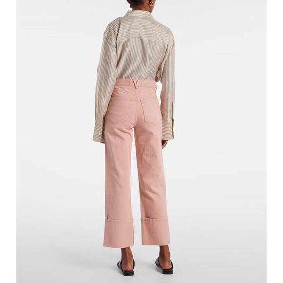 Veronica Beard Dylan High Rise Straight Jean in Pink Blossom 24 - Picture 2 of 3